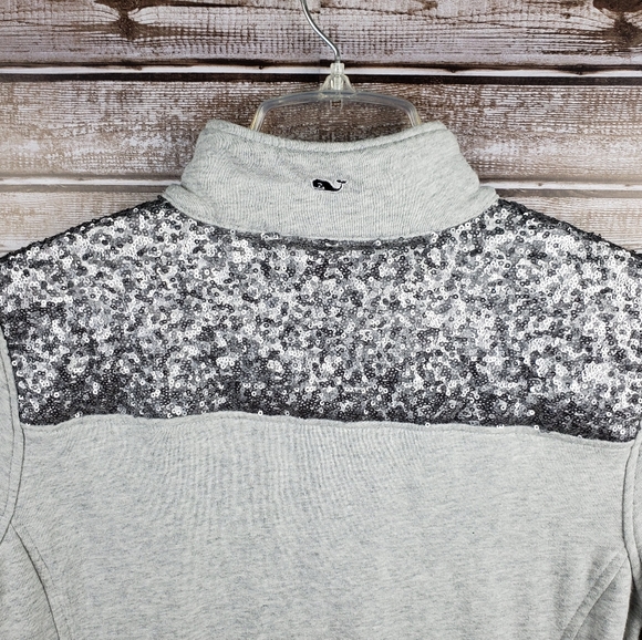Vineyard vines 1/4 zip sweater shirt with sequins - Picture 8 of 8